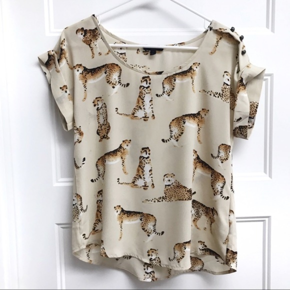 edge Tops - CLOSING SALE Edge Cheetah Blouse